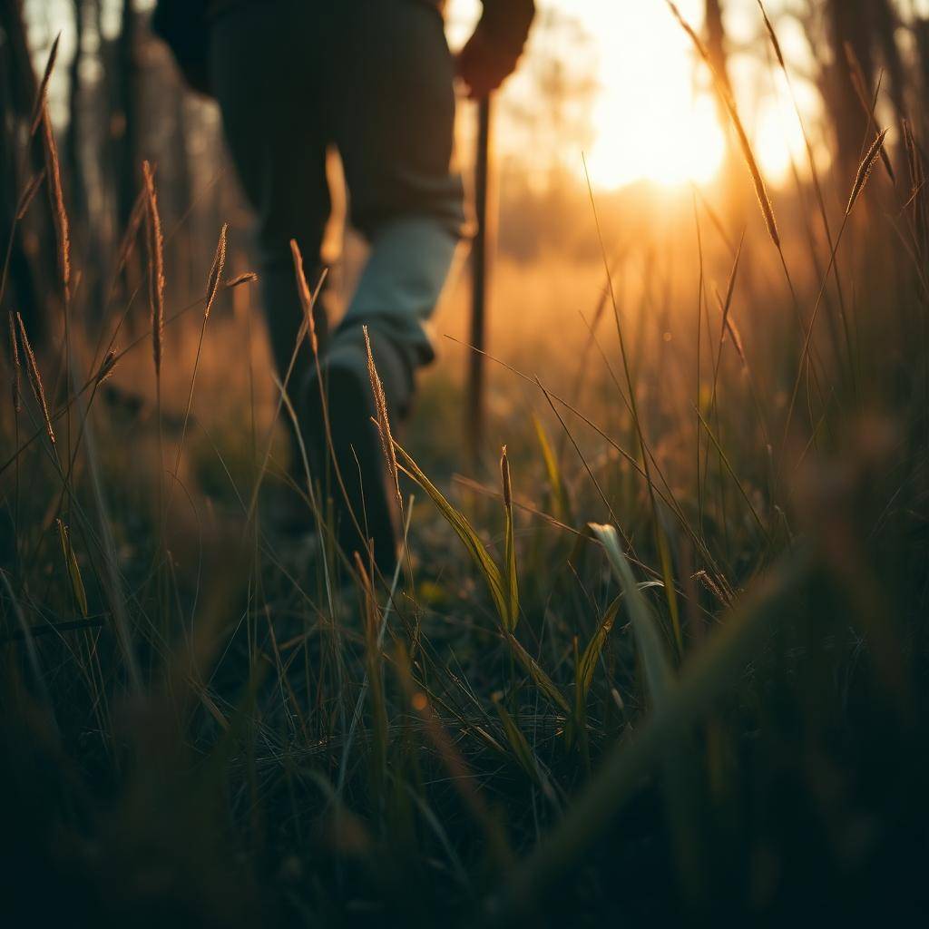 Hunter in Wisconsin woodland